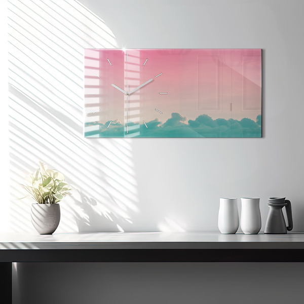 Zegar szklany poziomy Gradient niebo