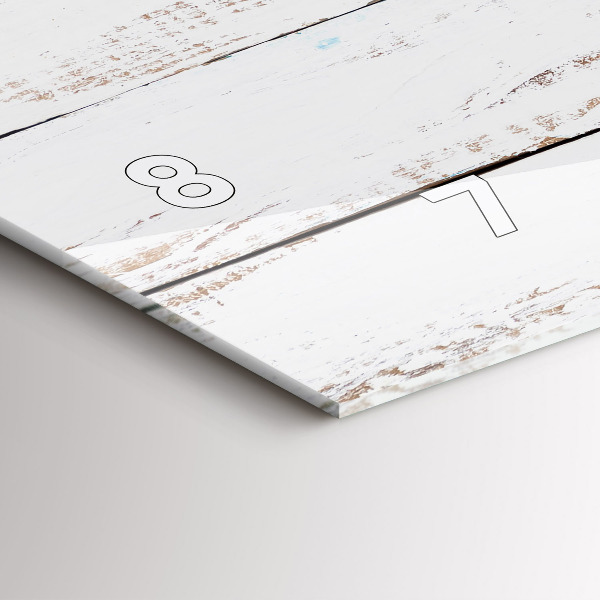 Zegar szklany poziomy Drewniane deski