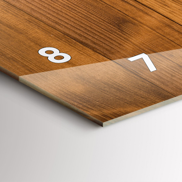 Zegar szklany poziomy Drewniane deski