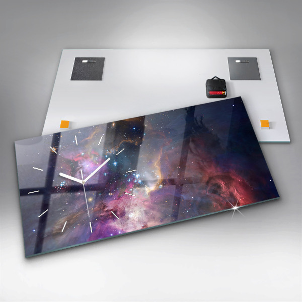 Zegar szklany poziomy Galaktyka świat