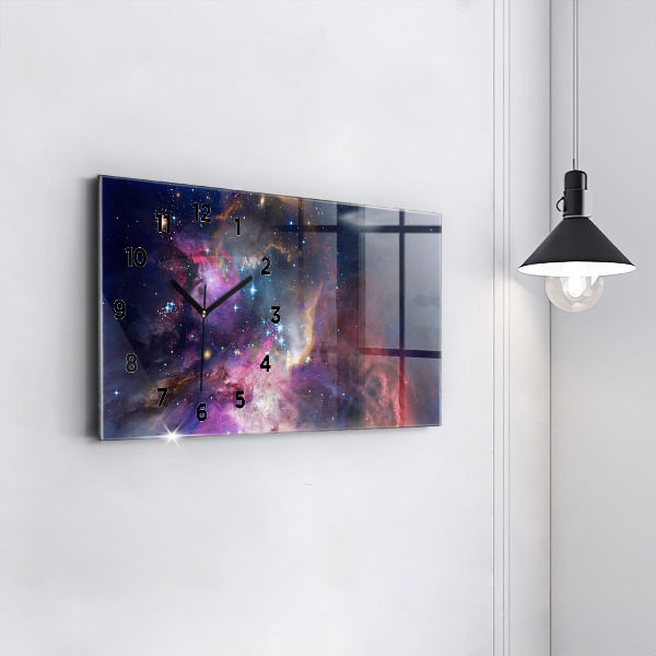 Zegar szklany poziomy Galaktyka świat