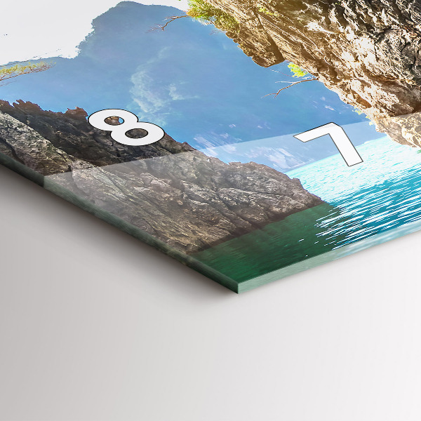 Zegar szklany poziomy Jezioro drzewa natura