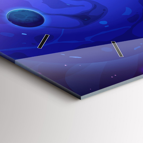 Zegar szklany poziomy Planety galaktyka