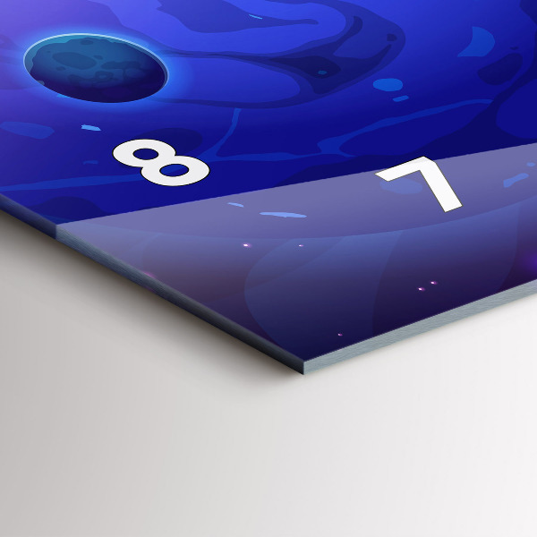 Zegar szklany poziomy Planety galaktyka