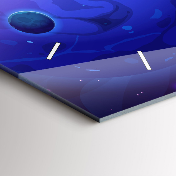 Zegar szklany poziomy Planety galaktyka