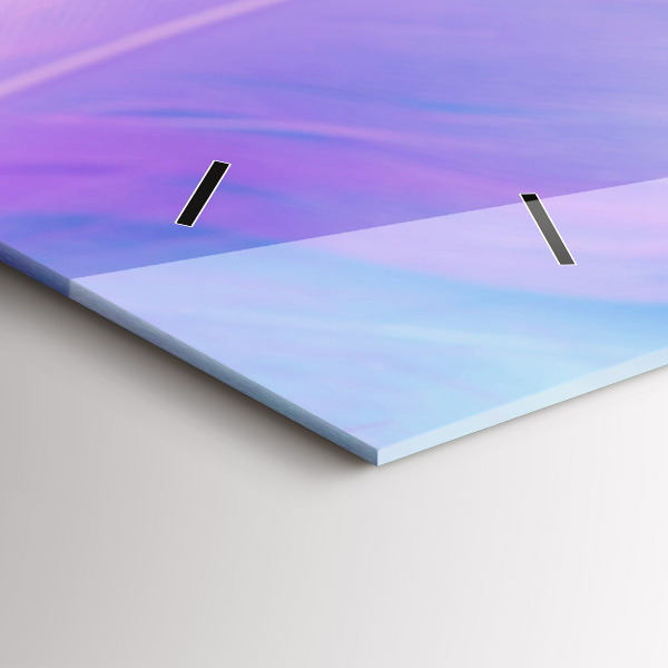 Zegar szklany poziomy Kolorowe pióra