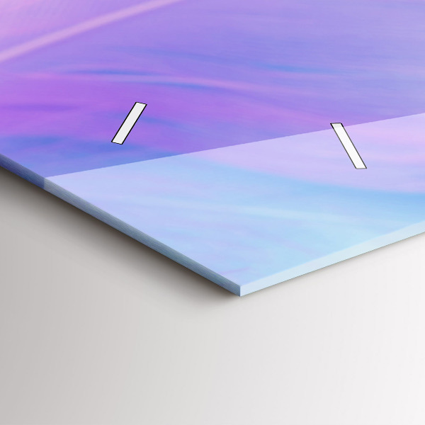 Zegar szklany poziomy Kolorowe pióra