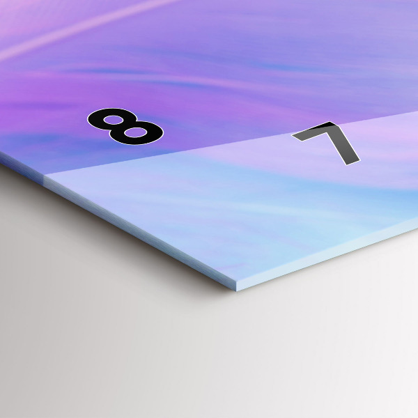 Zegar szklany poziomy Kolorowe pióra