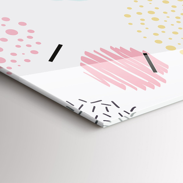 Zegar szklany poziomy Geometryczny wzór