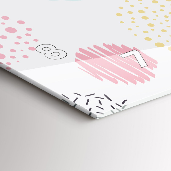 Zegar szklany poziomy Geometryczny wzór