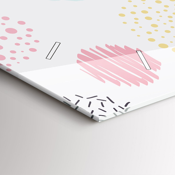 Zegar szklany poziomy Geometryczny wzór