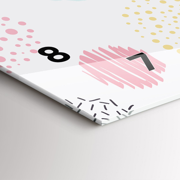 Zegar szklany poziomy Geometryczny wzór