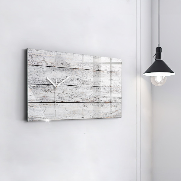 Zegar szklany poziomy Pomalowane deski