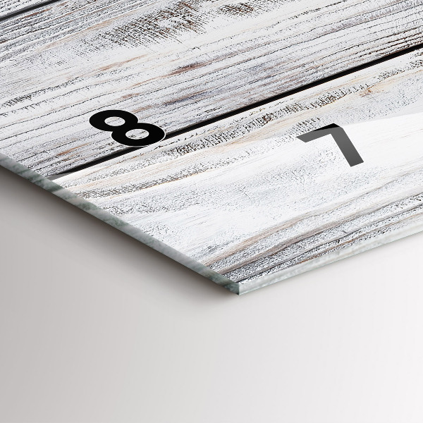 Zegar szklany poziomy Pomalowane deski