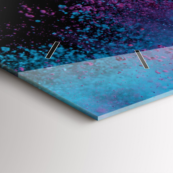 Zegar szklany poziomy Eksplozja kolorów