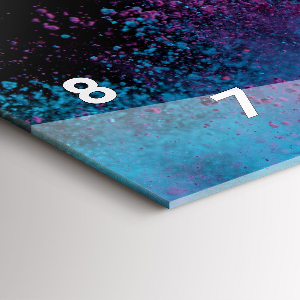 Zegar szklany poziomy Eksplozja kolorów