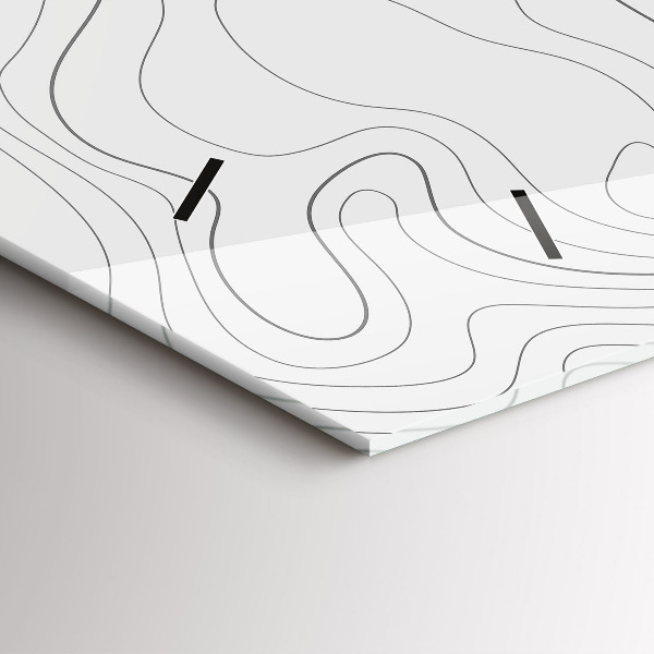 Zegar szklany poziomy Plamy abstrakcja