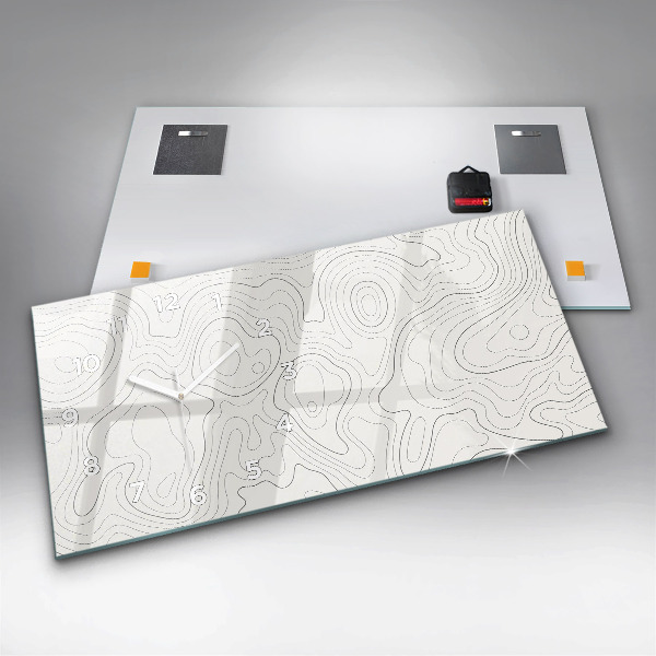 Zegar szklany poziomy Plamy abstrakcja