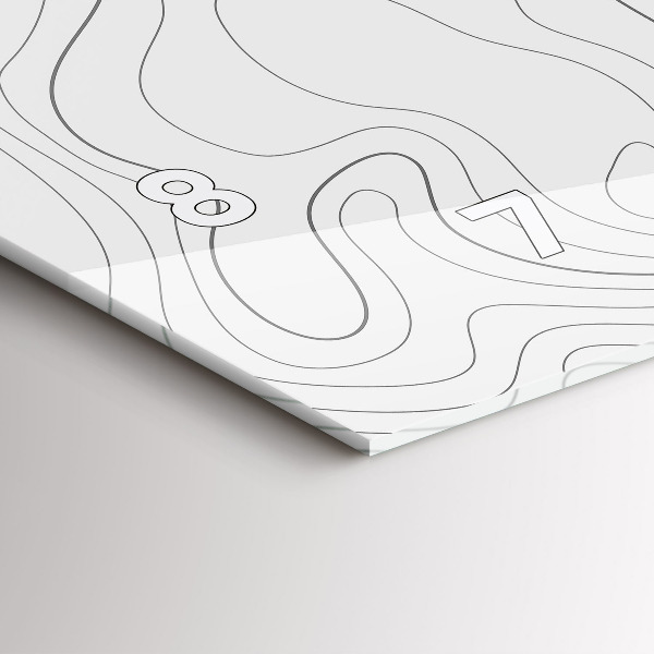 Zegar szklany poziomy Plamy abstrakcja