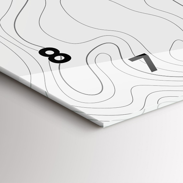 Zegar szklany poziomy Plamy abstrakcja