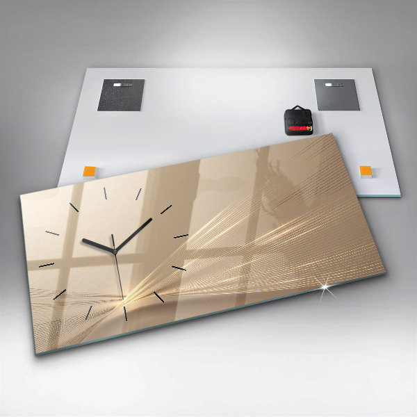 Zegar szklany poziomy Abstrakcyjne światło