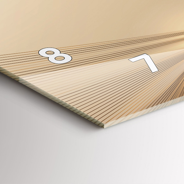 Zegar szklany poziomy Abstrakcyjne światło