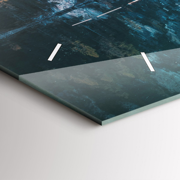 Zegar szklany poziomy Łódki na jeziorze