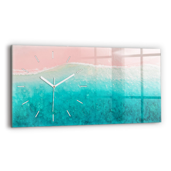 Zegar szklany poziomy Plaża morze piasek