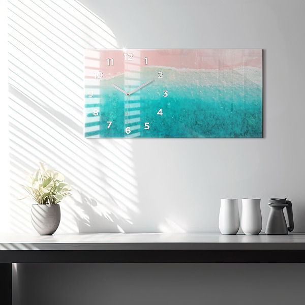 Zegar szklany poziomy Plaża morze piasek