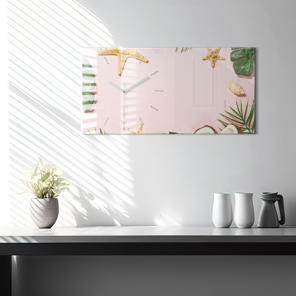 Zegar szklany poziomy Letni nastrój