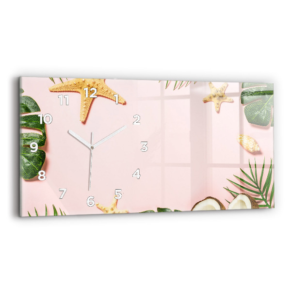 Zegar szklany poziomy Letni nastrój