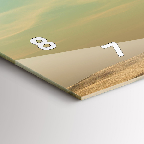 Zegar szklany poziomy Słoń na drzewie