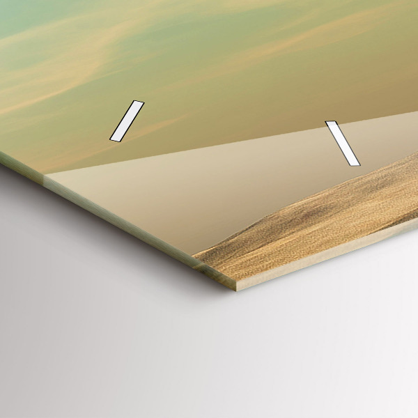 Zegar szklany poziomy Słoń na drzewie