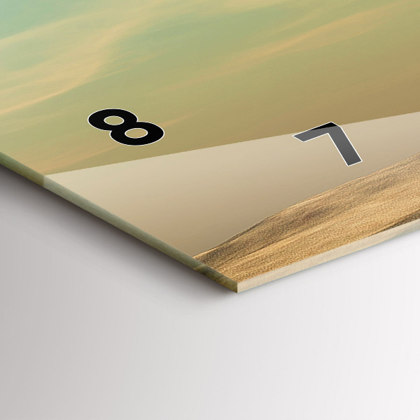 Zegar szklany poziomy Słoń na drzewie