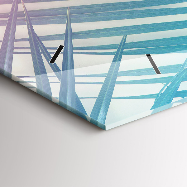 Zegar szklany poziomy Tropikalna palma