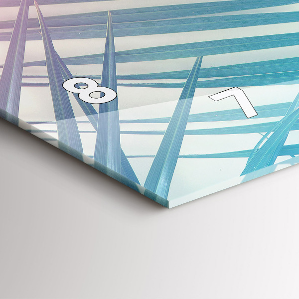 Zegar szklany poziomy Tropikalna palma