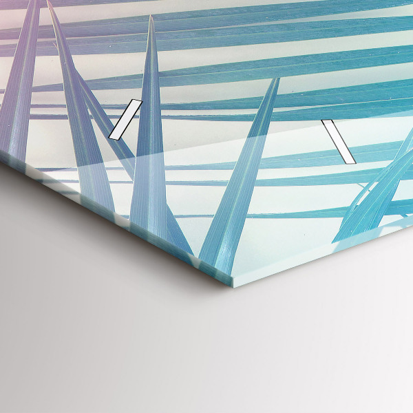 Zegar szklany poziomy Tropikalna palma