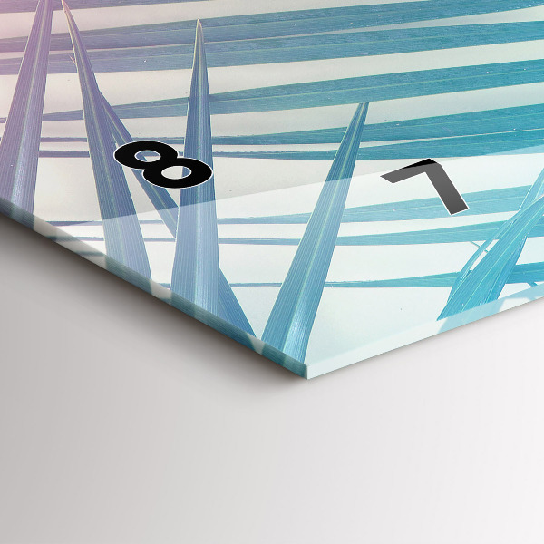 Zegar szklany poziomy Tropikalna palma