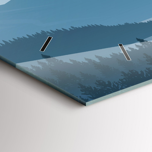 Zegar szklany poziomy Górski Krajobraz