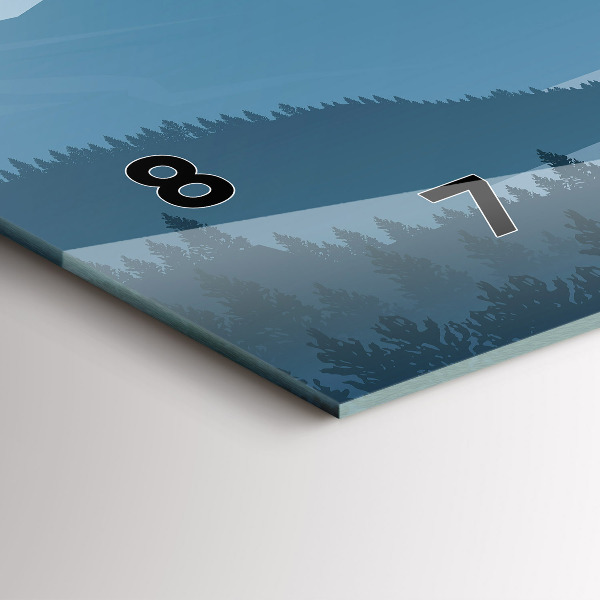 Zegar szklany poziomy Górski Krajobraz