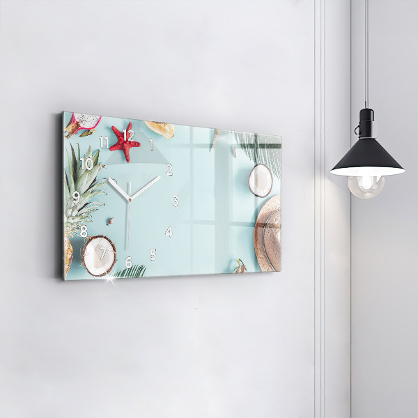 Zegar szklany poziomy Letnia kompozycja