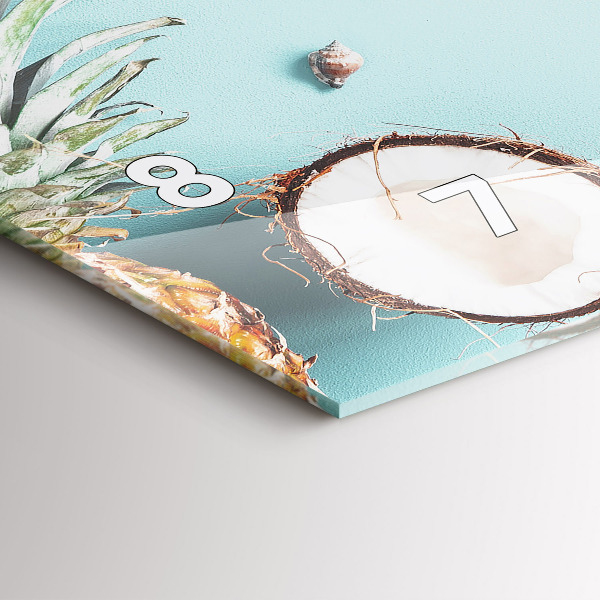 Zegar szklany poziomy Letnia kompozycja