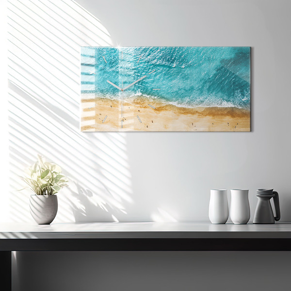 Zegar szklany poziomy Morze plaża ludzie