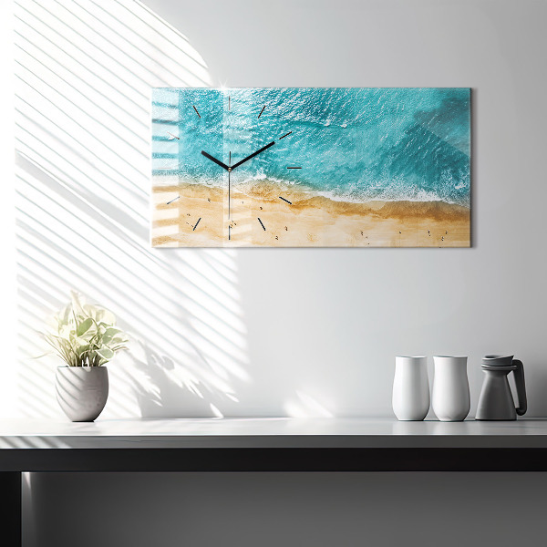 Zegar szklany poziomy Morze plaża ludzie