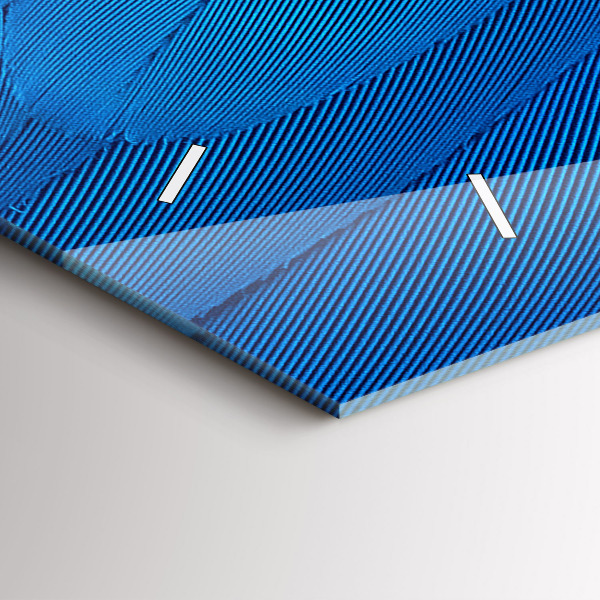 Zegar szklany poziomy Pióro ptaka