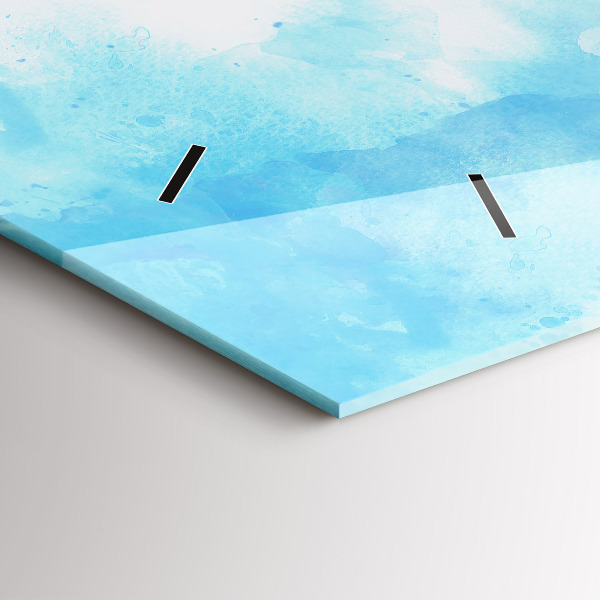 Zegar szklany poziomy Namalowane plamy