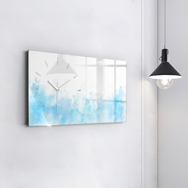 Zegar szklany poziomy Namalowane plamy