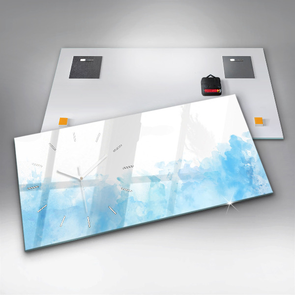 Zegar szklany poziomy Namalowane plamy