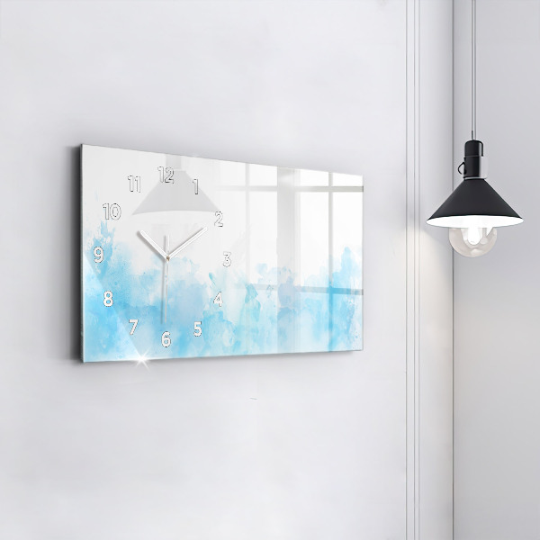 Zegar szklany poziomy Namalowane plamy