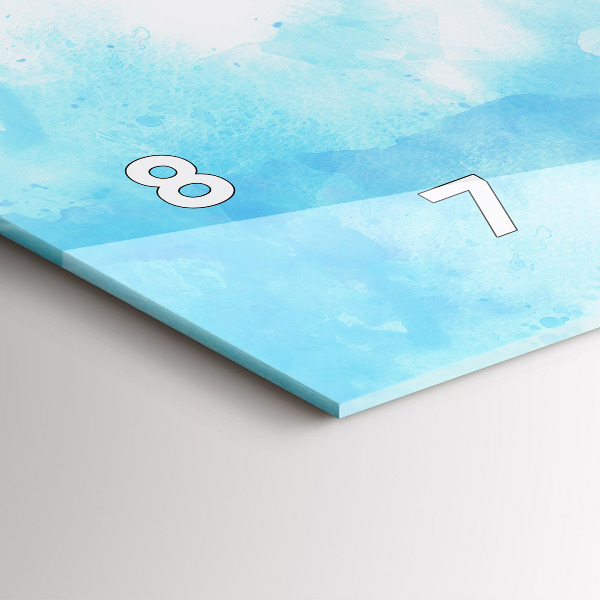 Zegar szklany poziomy Namalowane plamy